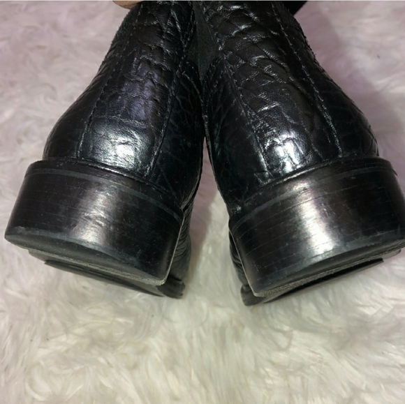 Tory burch black croc Corey embossed boots 6.5 - Picture 5 of 5